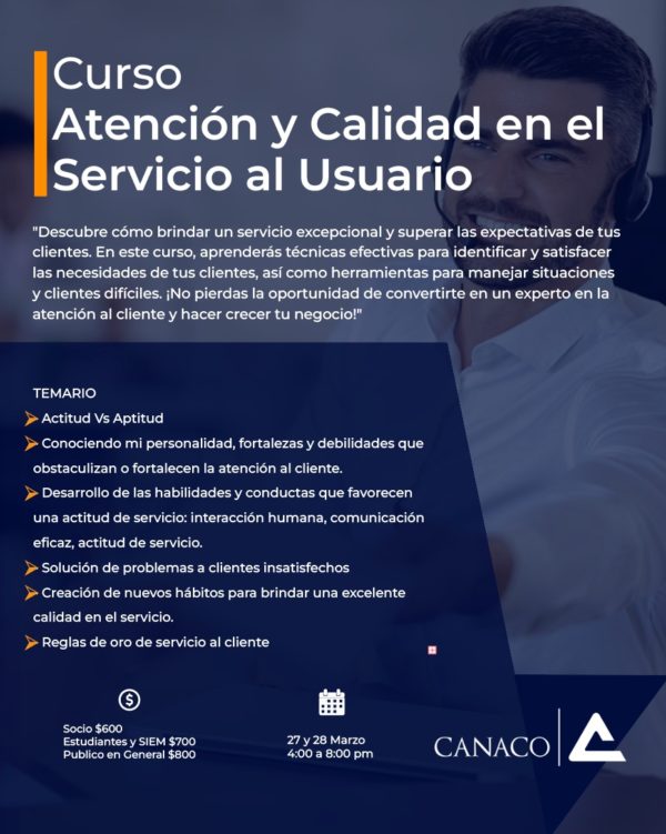 Atención y calidad en el servicio al usuario