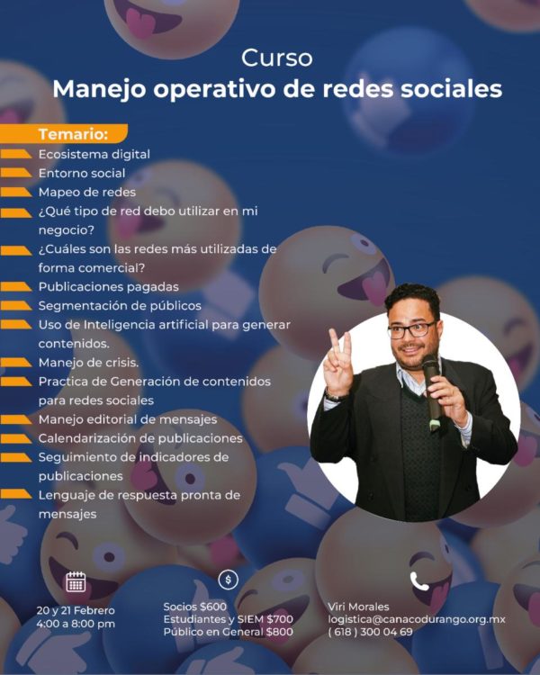 Curso manejo operativo de redes sociales